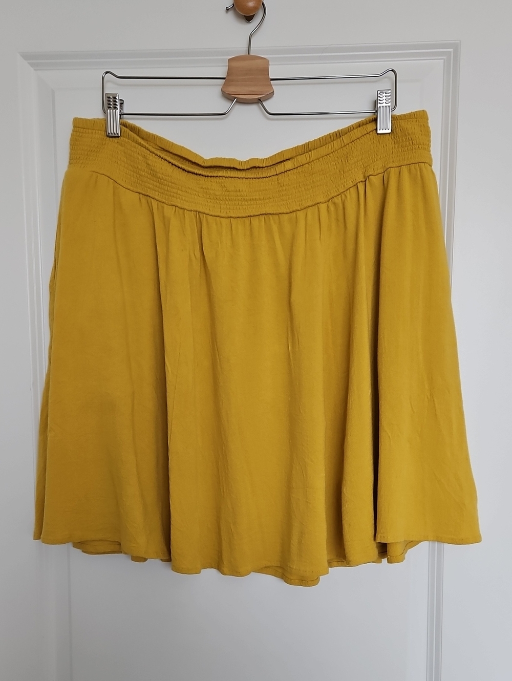 torrid Mustard Yellow Smocked Waist Circle Skirt